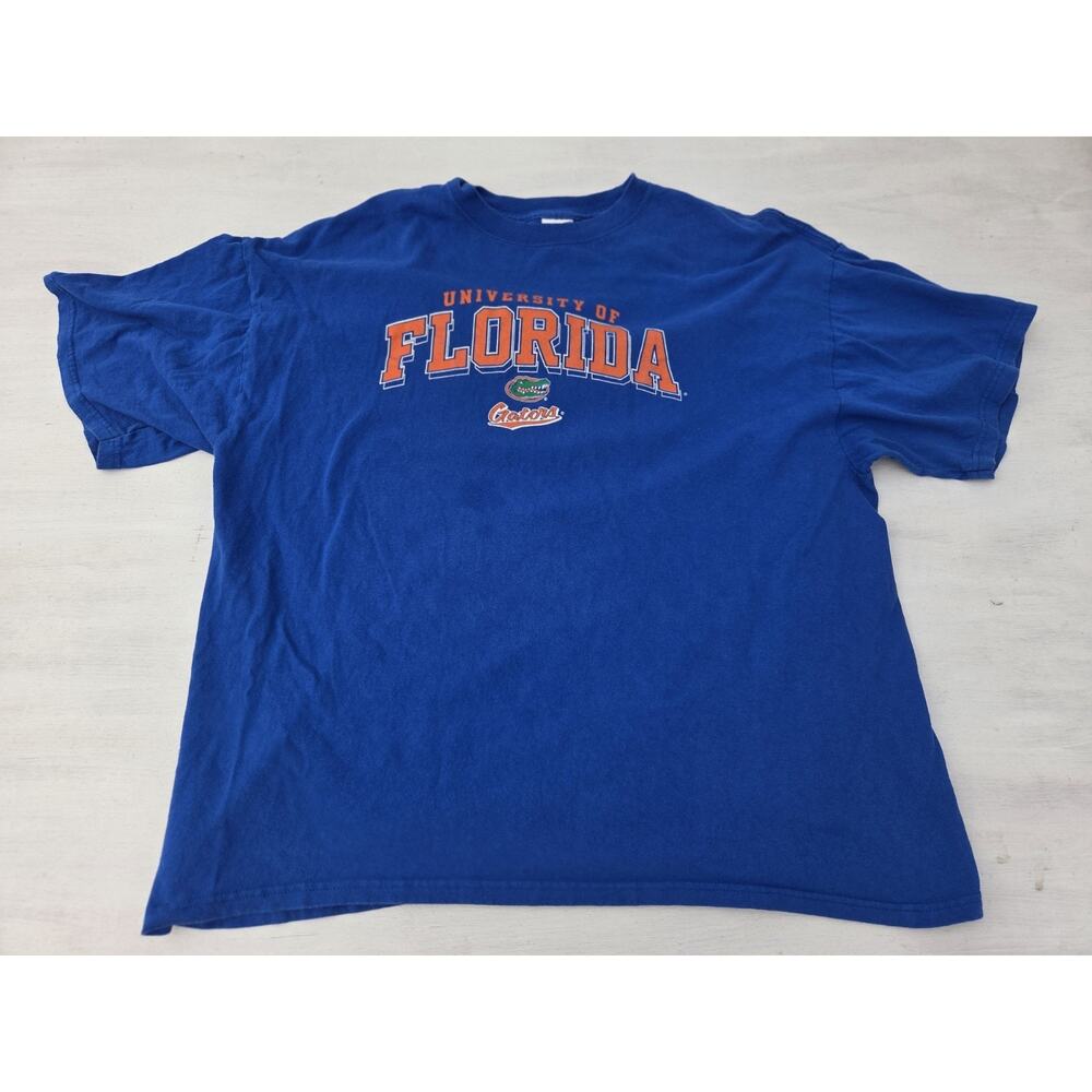 Vtg Y2K Soffe University of Florida Gators Football T-Shirt Mens 2XL NCAA Blue